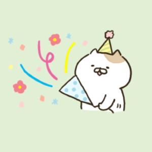 かわいい&ゆるいイラスト素材フリー!【パーティー・お祝い・おめでとう】ビジネス(商用)にも♪