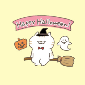 かわいい＆ゆるい動物イラスト素材【ハロウィン・かぼちゃ・魔女】ビジネス（商用一部可）にも♪