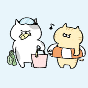 かわいい＆ゆるいイラスト素材フリー！【海・プール・水遊び】ビジネス（商用）にも♪