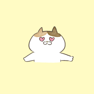 ハートの目をした胸キュンメロメロでときめくかわいい動物イラスト素材